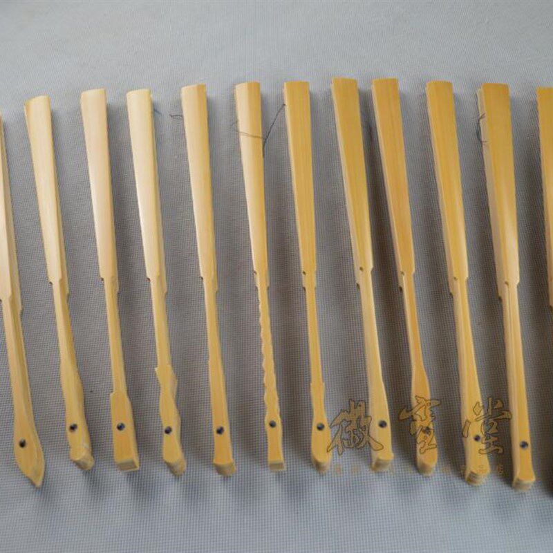 文玩折扇 95寸纯手工玉竹折扇12件套造型头空R白宣纸苏工超薄特价