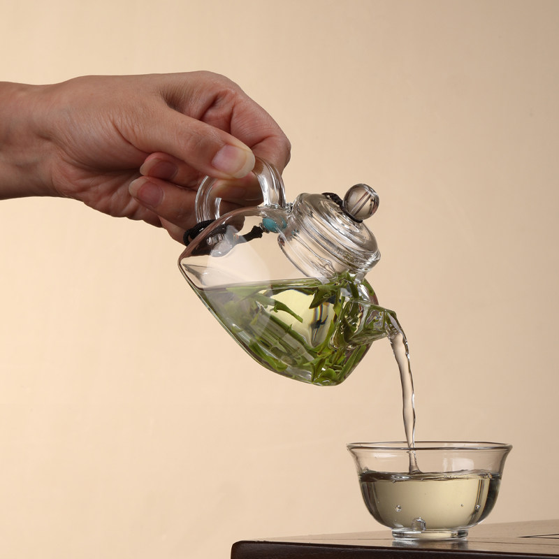 迷你小茶b壶方形功夫茶手抓壶单人日式透明玻璃茶叶壶手把壶小容,餐饮具,茶壶,淘宝优惠券,粉丝福利购,淘宝优惠卷