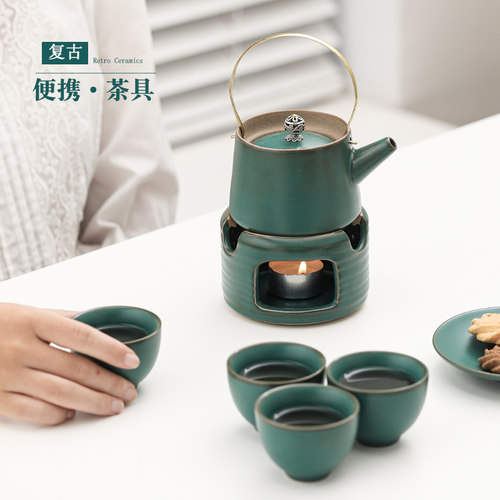 日式便携式旅行茶具一壶四杯带茶盘E茶具小套装功夫茶具快客杯简