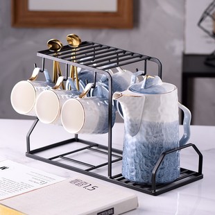 小奢华陶瓷水具家用客厅茶具B套装 欧式 创意喝水杯冷水壶茶杯带杯