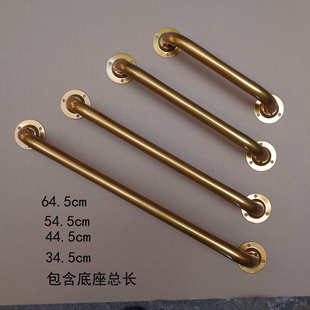 工业风金色水管门把手复古铁艺水管拉手门把手木门橱柜门把手明装
