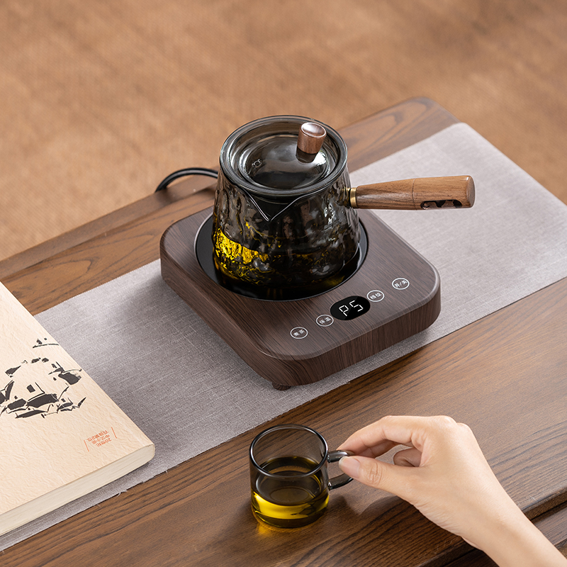 侧把锤纹玻璃煮茶壶烧茶养生壶家用电陶炉煮M茶小青柑专用冲泡茶