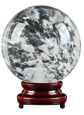 快速发货水晶球摆件红色办公室客厅厨G房西北角火烧天门家居装饰