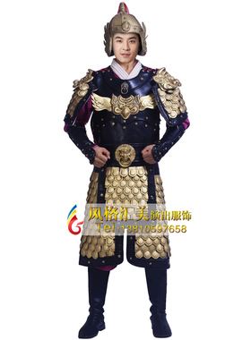 快速发货古装铠甲将士盔甲战袍中国古代真K人可穿影视演出服装将