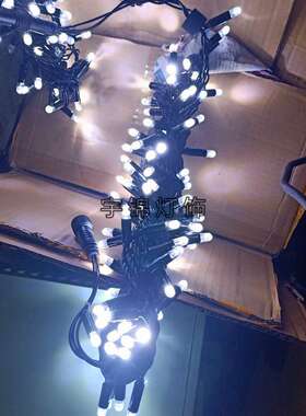 工厂直销LED灯串10米金黄色 泡壳防水串灯IP68绕树灯串户外工程用