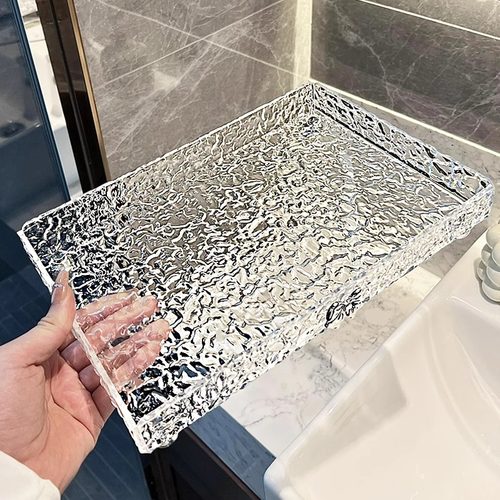 亚克力轻奢托盘长方形果盘茶盘