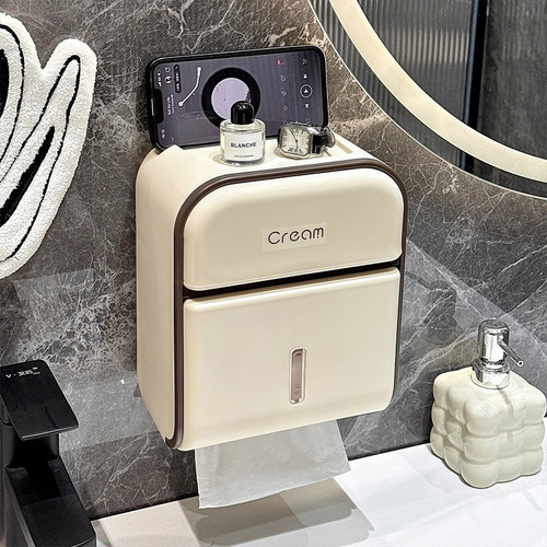 卫生间厕纸盒免打孔纸巾盒置物架