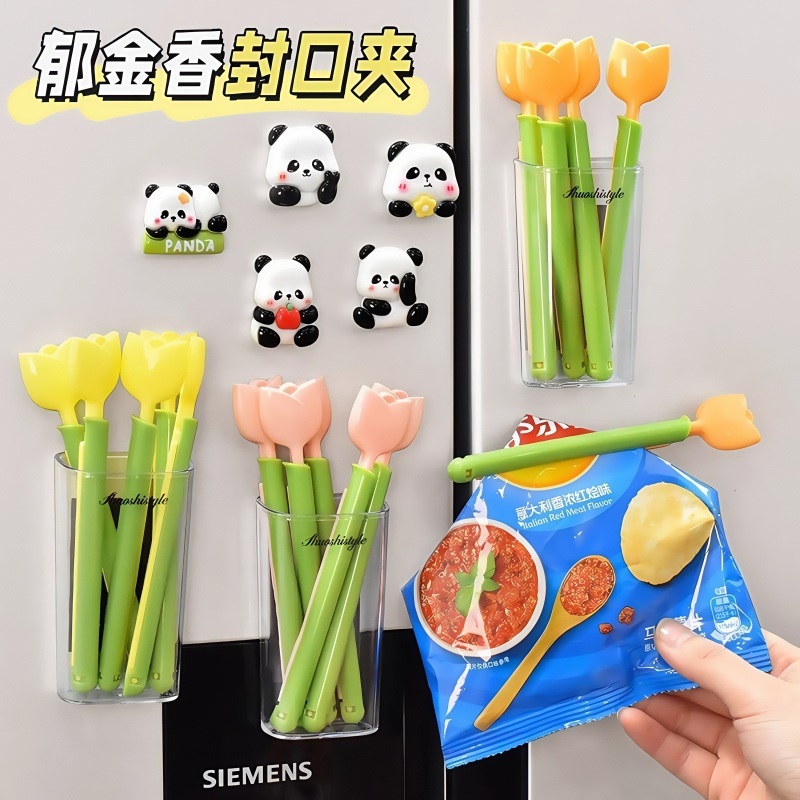 封口夹薯条零食食品袋密封冰箱贴