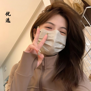 口罩女高颜值春夏防尘防晒护眼角加厚2025新款 3D立体莫兰迪显脸小