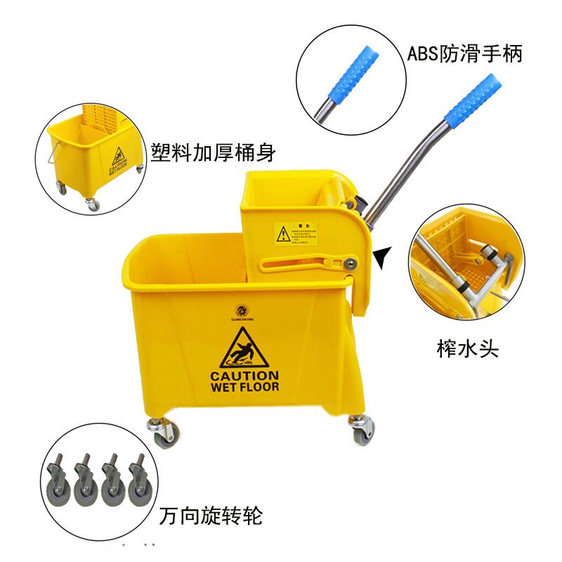 榨水车20手L手清压A-03式免洗墩布挤水车家商用用塑料洁车厂家直