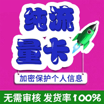 纯流量上网卡大流量流量卡无线网无通话全国通用4g5g电话卡