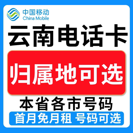 云南红河哈尼族彝族临沧丽江中国移动卡上网卡手机卡电话流量卡