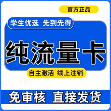 流量卡纯上网无号无通话不限速5g手机卡纯流量网卡无线限量大流量