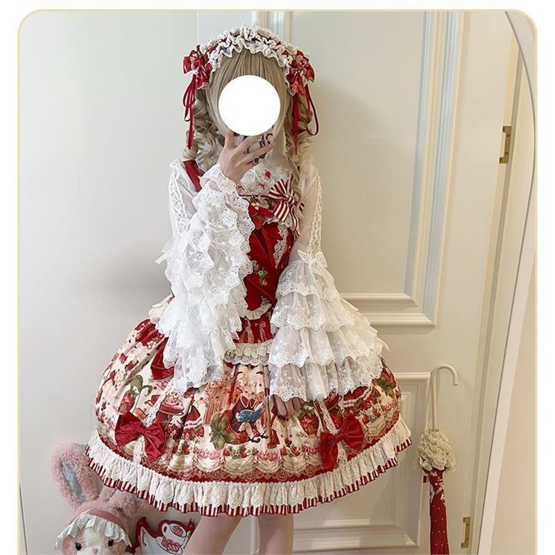 樱姬袖内搭洛丽塔雪纺衬衫lolita甜美可爱百搭新款衬衣少女风外搭