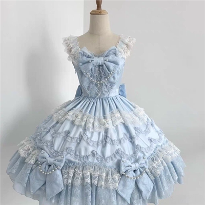 昭和doll古早风lolita洋装常规款吊带jsk花嫁款甜美优雅连衣裙