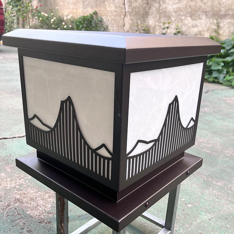 不绣钢防云石柱头灯户外亚克力壁灯LED花园别墅灯现代风格柱头灯