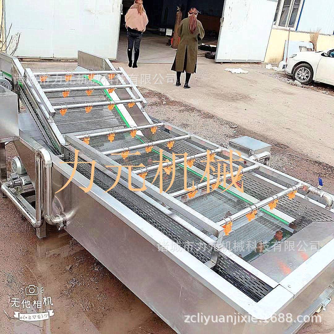 车厘子气泡洗果机不锈钢高压喷淋网带清洗机草莓菜果气泡清洗机