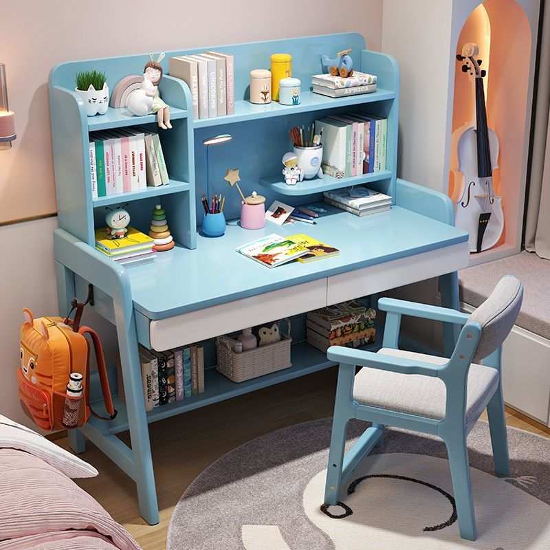 实木儿童学习桌小学生可升降写字桌子小孩家用书桌儿童学生学习桌