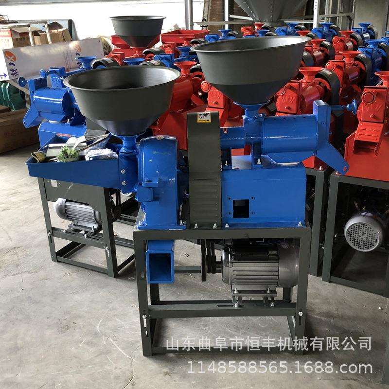 大型谷子碾米机家用小型碾米机百色黄豆去皮机碾米粉碎组合机