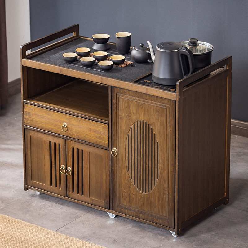 移动茶桌小茶台家用沙发边几非实木茶几茶具套装烧水壶一体茶水柜