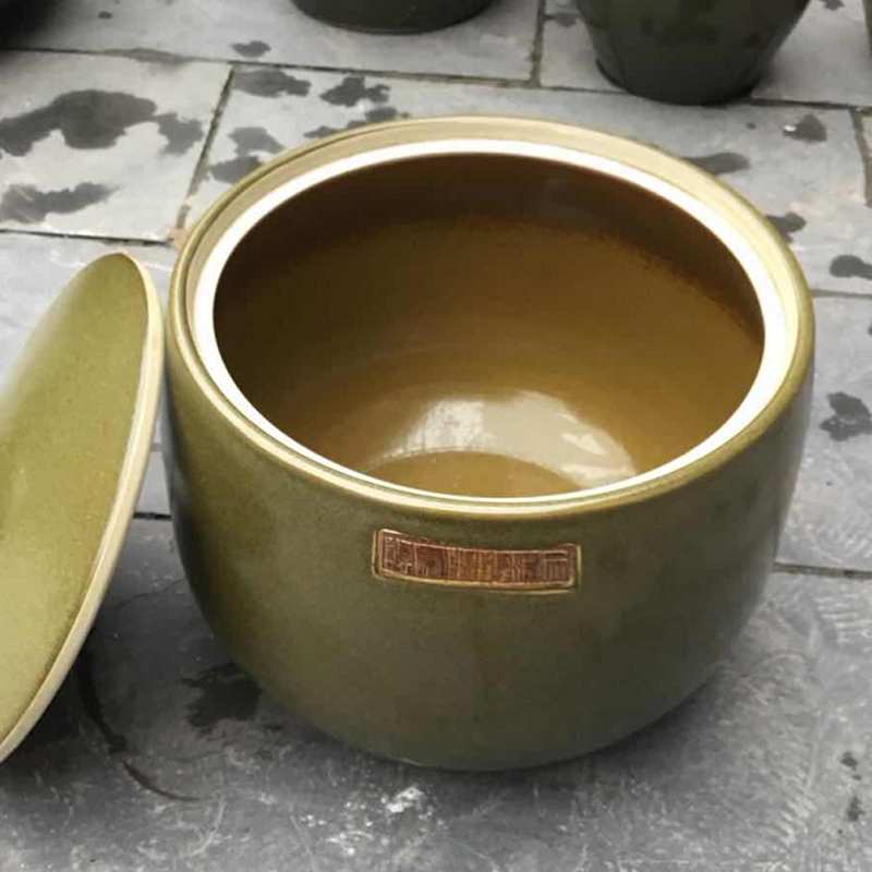 景德镇陶瓷家用30斤20斤储米桶箱腌菜肉酒缸坛带盖密封防潮虫