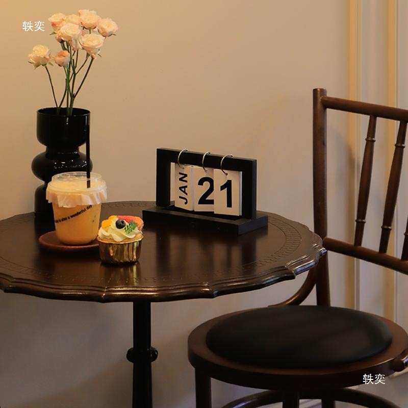 咖啡厅桌椅美式复古主题餐厅餐椅奶茶店甜品烘培商用餐饮休闲餐椅