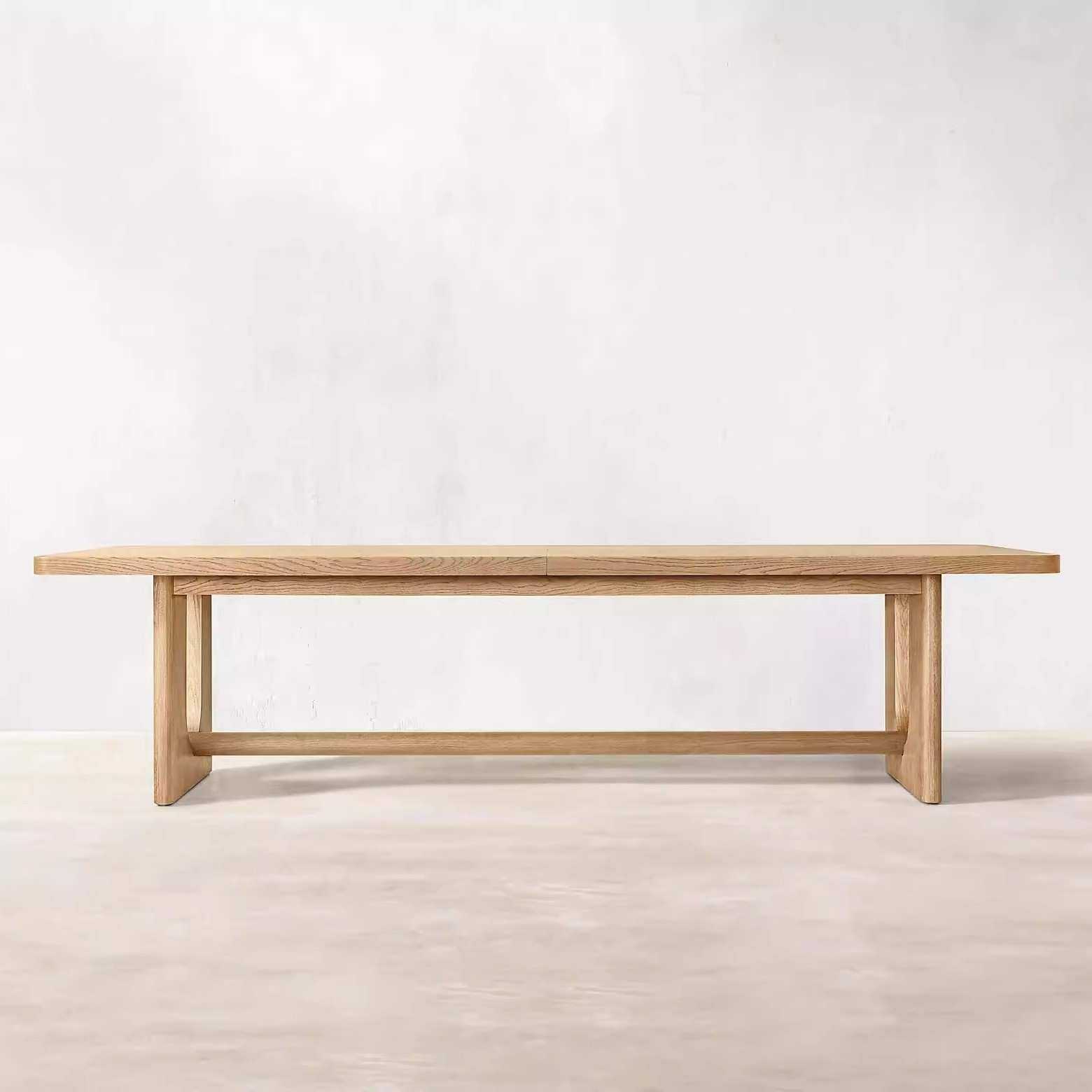 北欧现代简约实木设计师办公桌会议桌客厅家用书桌白蜡木长桌原木