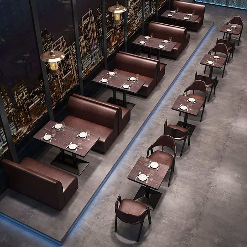 复古轻食甜品奶茶店卡座桌椅组合休闲主题清吧酒馆西餐咖啡厅沙发