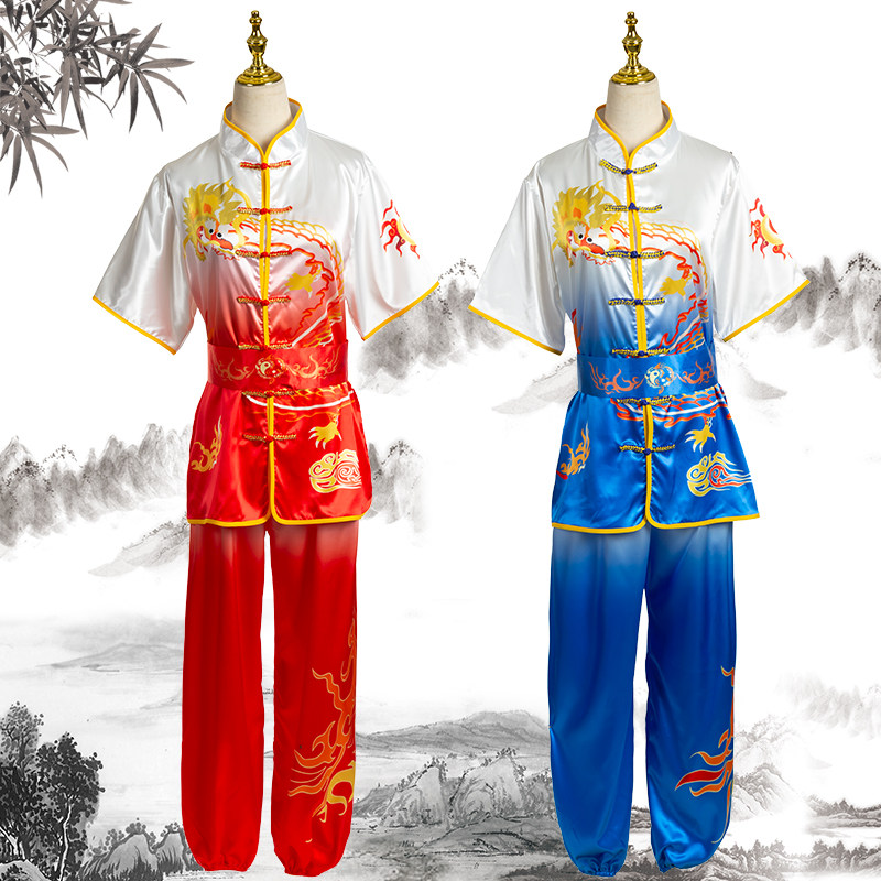 武术服装表演服套装练功服功夫练武服男女演出服比赛服武馆训练服