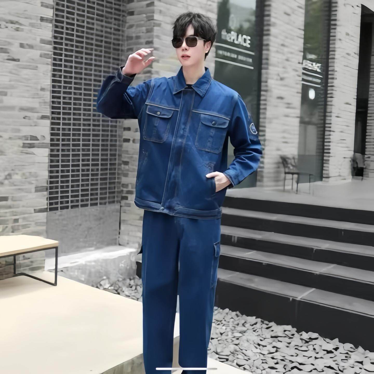 夏季防静电牛仔服国家电网牛仔