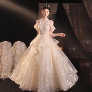 晚礼服女新款春高级感宴会主持人小礼服裙艺考端庄大气