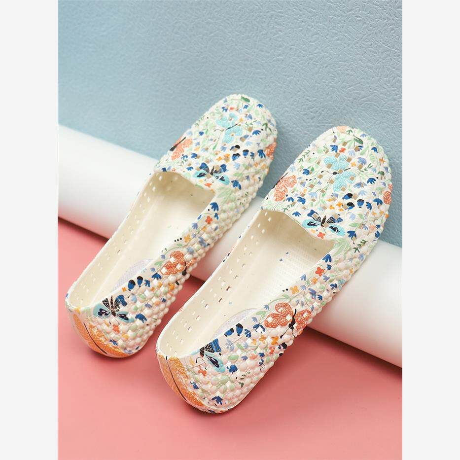 包头凉鞋女夏季平底镂空塑料护士鞋软底透气防滑洞洞鞋防水沙滩鞋