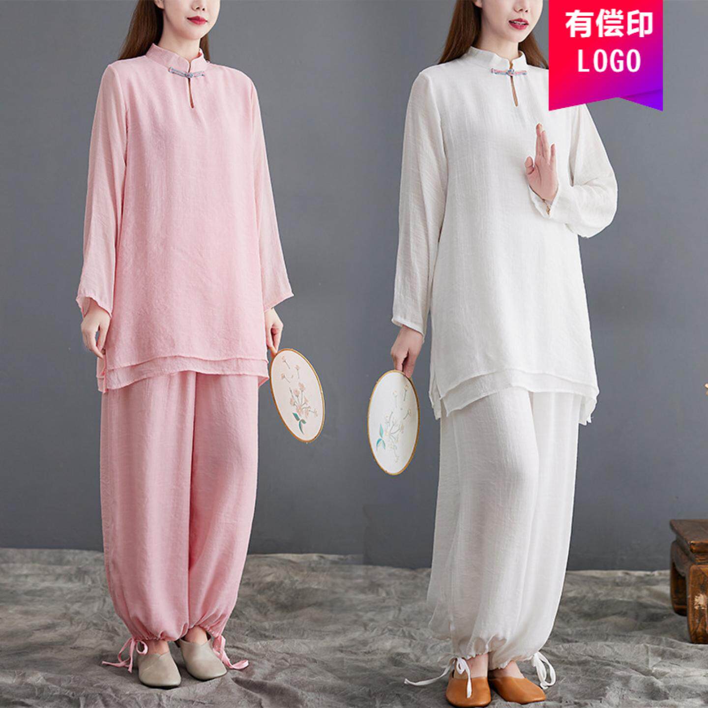 居士服女佛系衣服禅意女装中国风