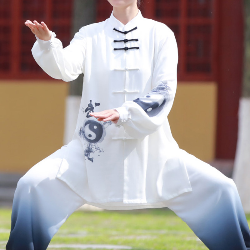 微瑕疵渐变色太极服女新款高端比赛表演太极拳练功服装男品牌清仓