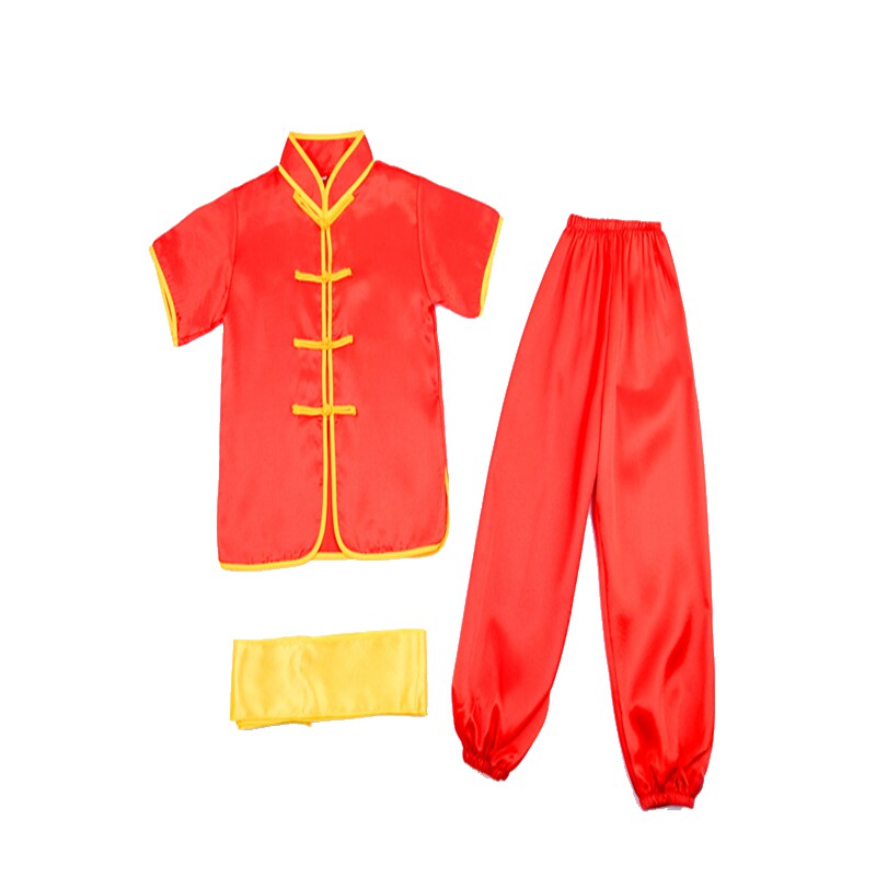 儿童武术服装表演服长袖短袖男女童功夫服幼儿小学生练功演出服