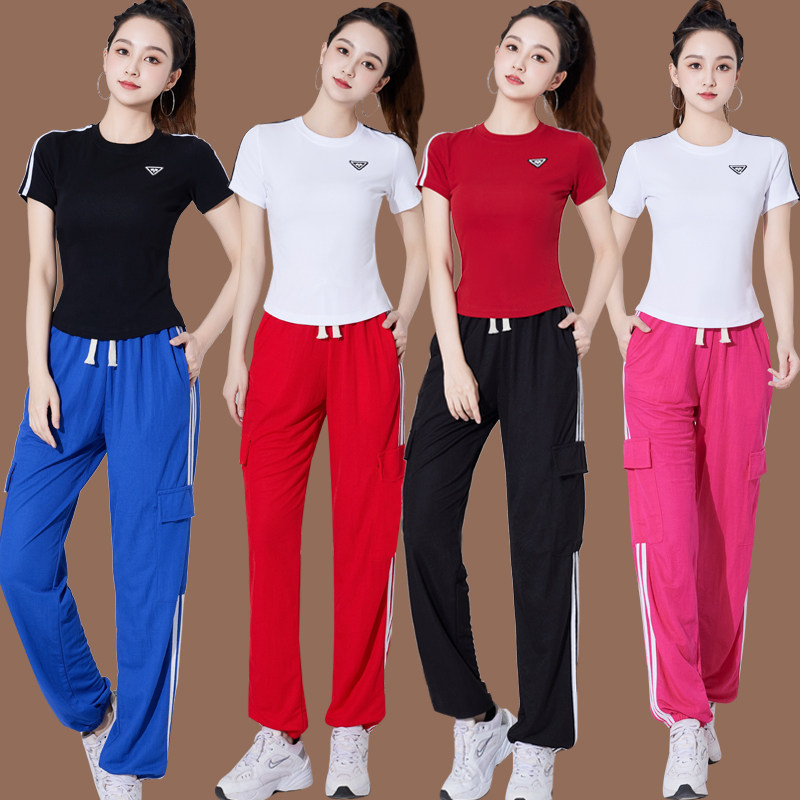 杨丽萍广场舞运动套装夏季团体跑步健身跳操服大码跳舞衣服曳步舞,运动/瑜伽/健身/球迷用品,广场舞套装,淘宝优惠券,粉丝福利购,淘宝优惠卷