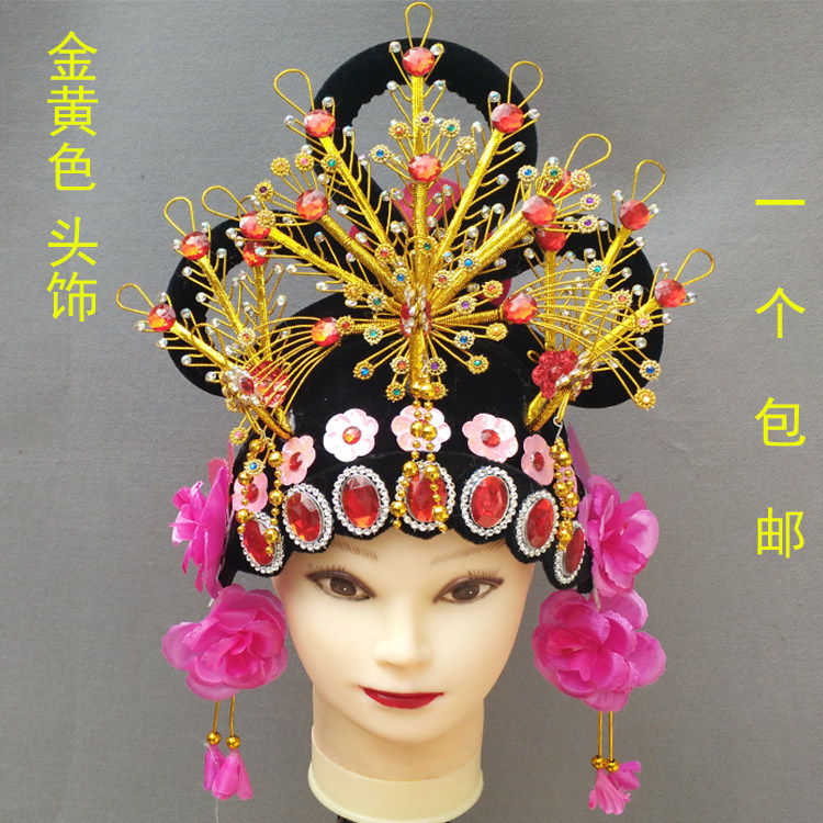 戏剧戏曲影视影楼古装小姐仙女花旦青衣假发头套古代用蹈头饰