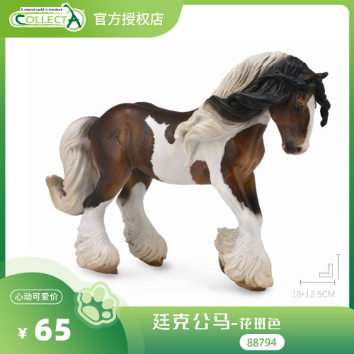 【88794廷克公马-花斑色】CollectA官方授权正版动物模型