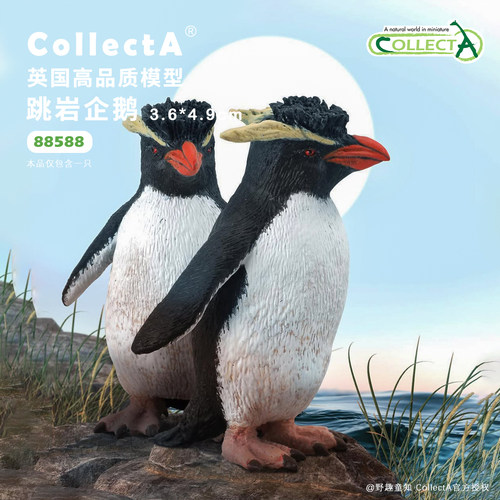 CollectA跳岩企鹅动物模型玩具