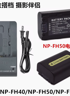 适用 索尼HDR-CX500E SR5E SR7E SR8E摄像机锂电池/充电器NP-FH50