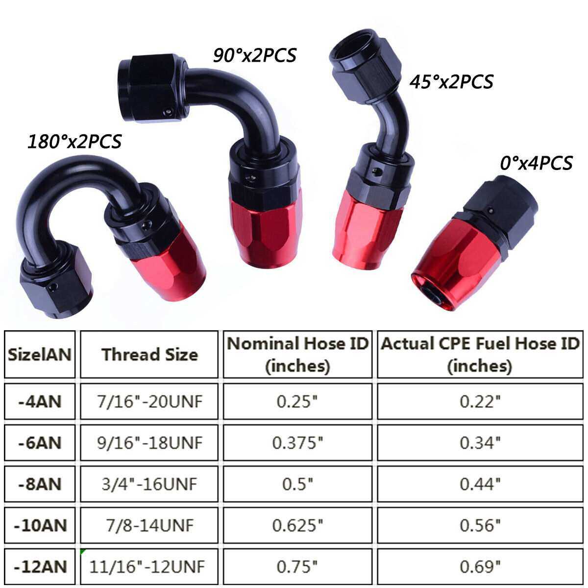 汽车改装AN6燃料管线软管套件16英尺3/8尼龙编织油旋转软管接头