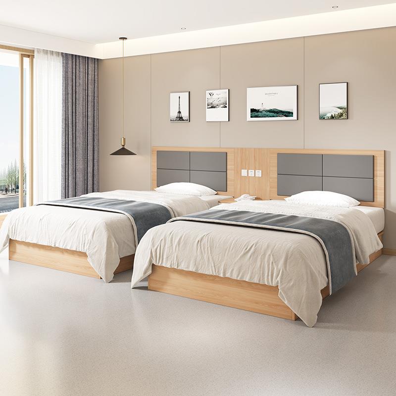 可定全套酒店家具标间单间宾馆床出租房床民宿公寓单双人