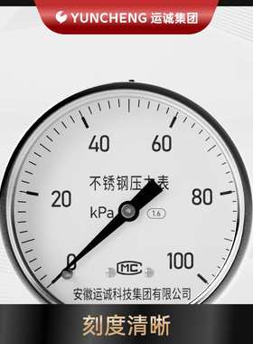 YN-100MF不锈钢耐震隔膜压力表 卡盘卫生型食品快装法兰式压力表