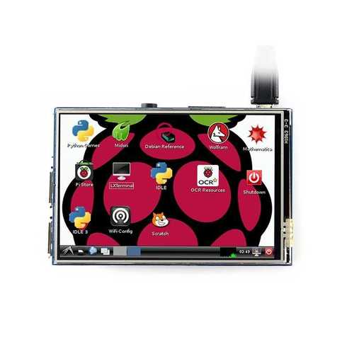 微雪 树莓派4代B型 Zero w3.5寸 LCD IPS屏 液晶屏 电阻屏 显示屏