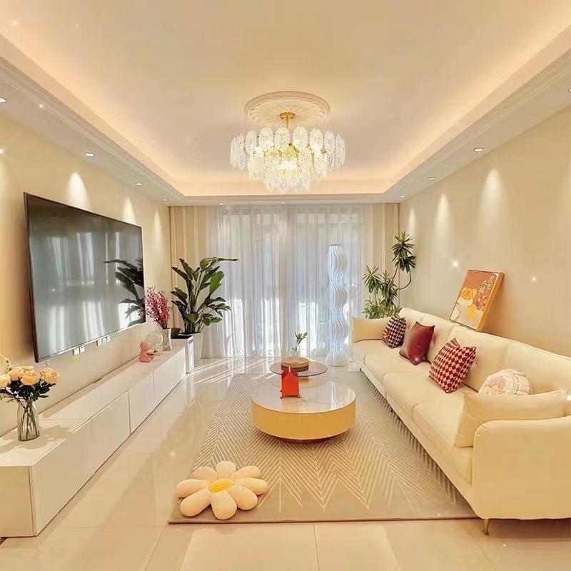 轻奢水晶吊灯现代简约大气法式客厅餐厅卧室主灯2023新款网红灯具