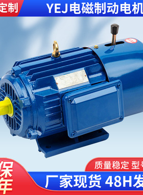 厂家供应 YEJ132S-4 5.5KW电磁制动电机  纯铜 断电刹车电机