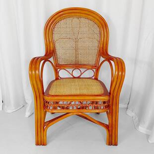 加固天然老人真藤椅子透气凉爽办公椅电脑椅高靠背椅休闲阳台新品