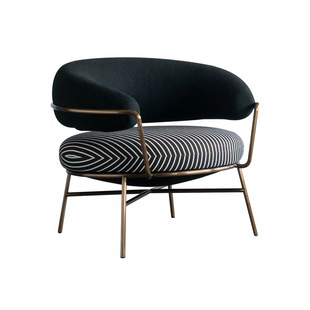 德梅迪奇沙发椅轻奢镀金布艺单人简约扶手休闲躺椅De Medici sofa