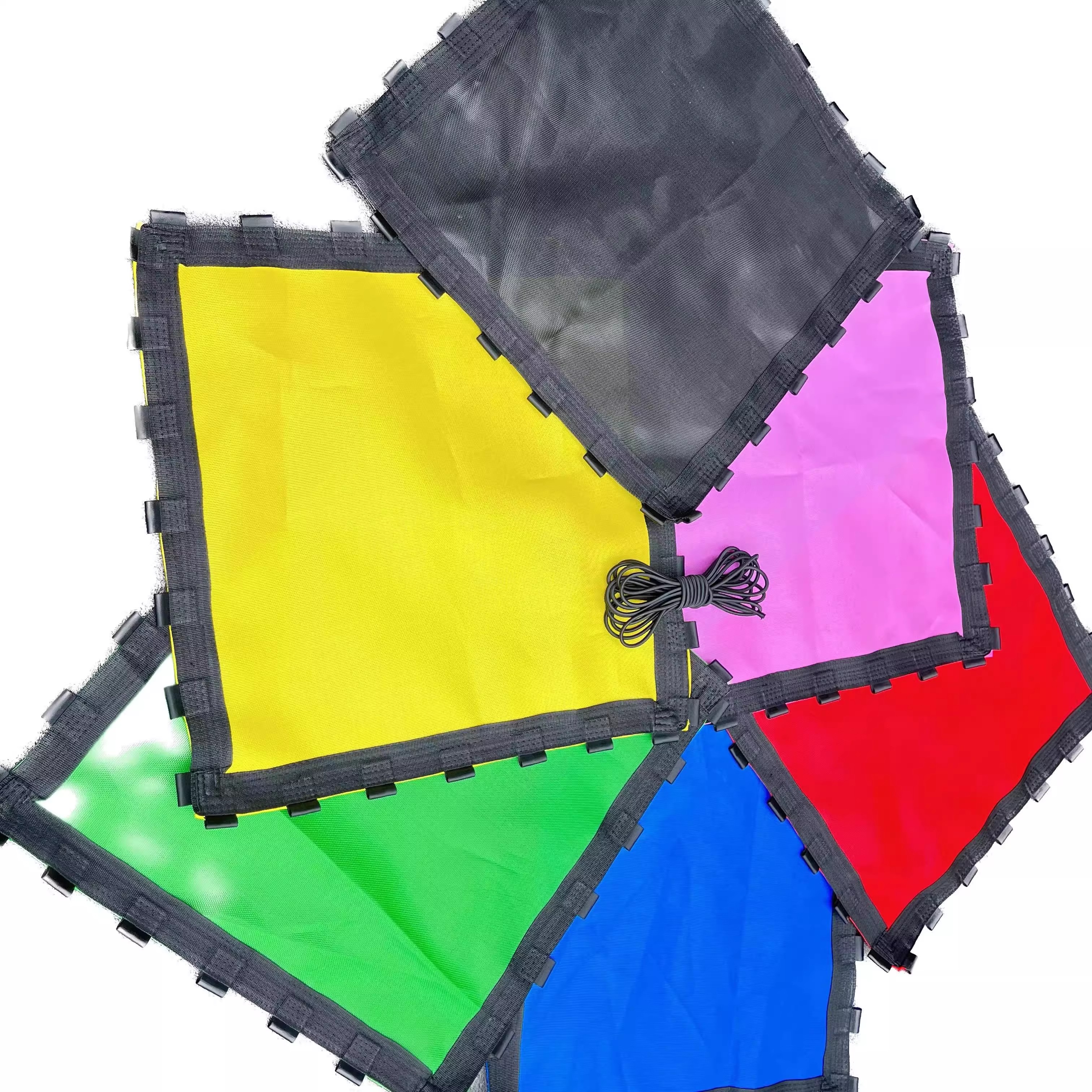 彩色宝宝攀爬架蹦床跳布蹦蹦网布水管自制儿童配件家庭家用加厚