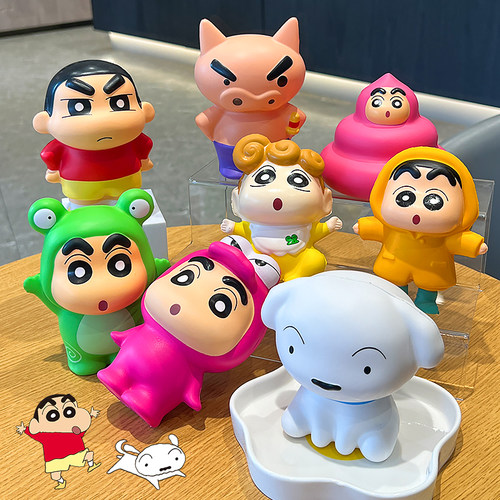 正版 蜡笔小新 捏捏乐慢回弹